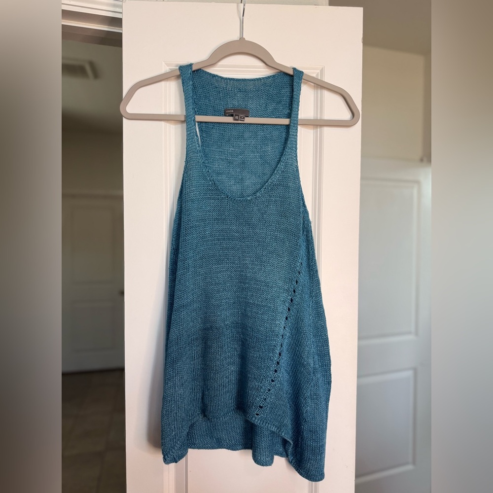Vince Teal Knit Tank Top
